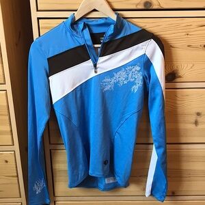 Pearl Izumi Blue 1/4 Zip Cycling Pullover Size Small